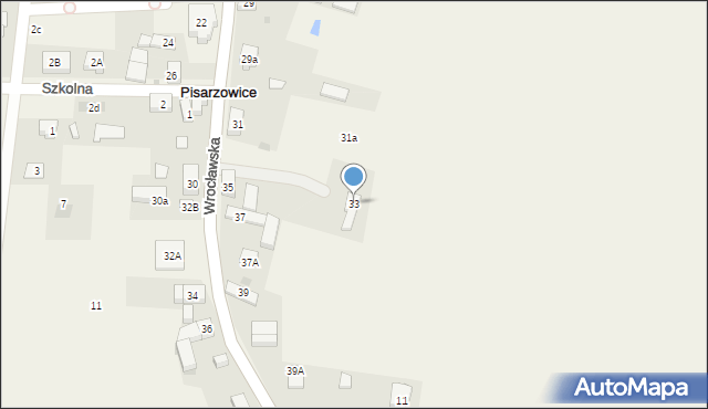 Pisarzowice, Wrocławska, 33, mapa Pisarzowice