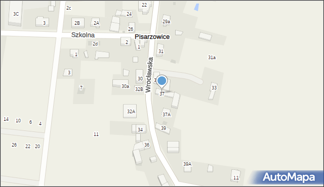 Pisarzowice, Wrocławska, 37, mapa Pisarzowice