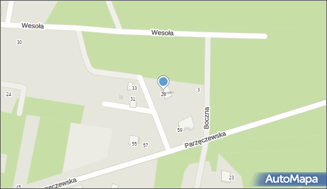 Poddębice, Wrzosowa, 28, mapa Poddębice