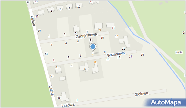 Pokrzywnica, Wrzosowa, 7, mapa Pokrzywnica