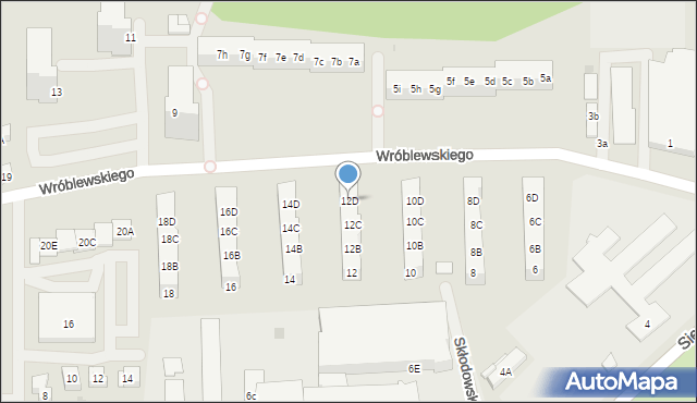 Police, Wróblewskiego Zygmunta, gen., 12D, mapa Police