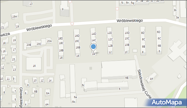 Police, Wróblewskiego Zygmunta, gen., 14, mapa Police