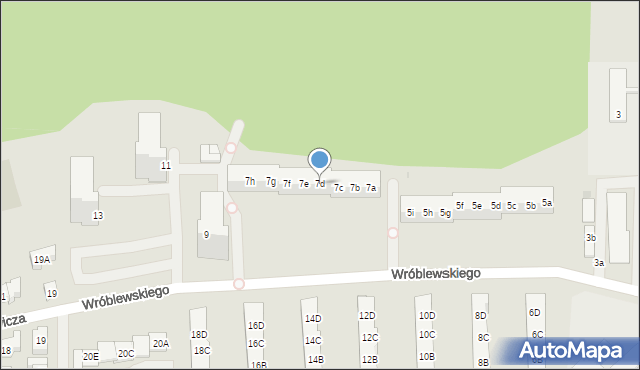 Police, Wróblewskiego Zygmunta, gen., 7d, mapa Police