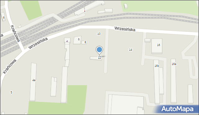 Poznań, Wrzesińska, 12, mapa Poznania