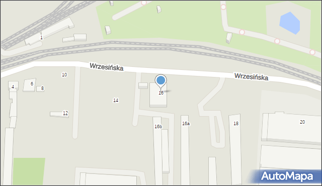 Poznań, Wrzesińska, 16, mapa Poznania