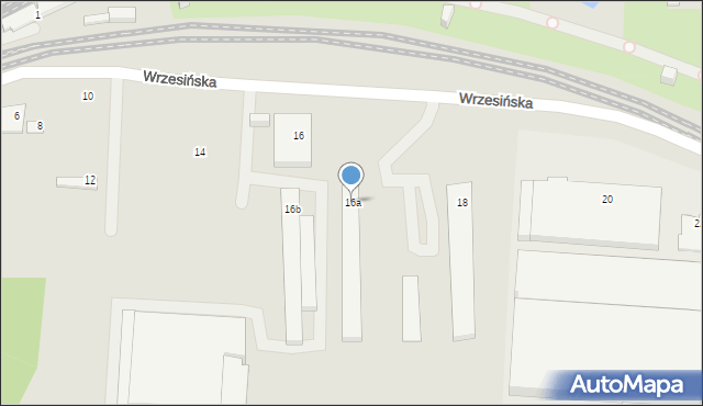 Poznań, Wrzesińska, 16a, mapa Poznania