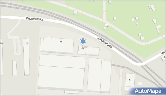 Poznań, Wrzesińska, 22, mapa Poznania