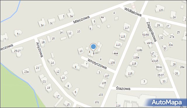 Poznań, Wrotyczowa, 6, mapa Poznania