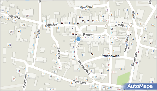 Prochowice, Wrocławska, 2, mapa Prochowice