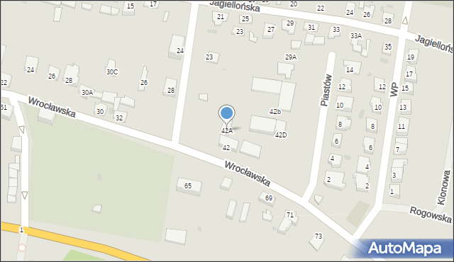 Prochowice, Wrocławska, 42A, mapa Prochowice