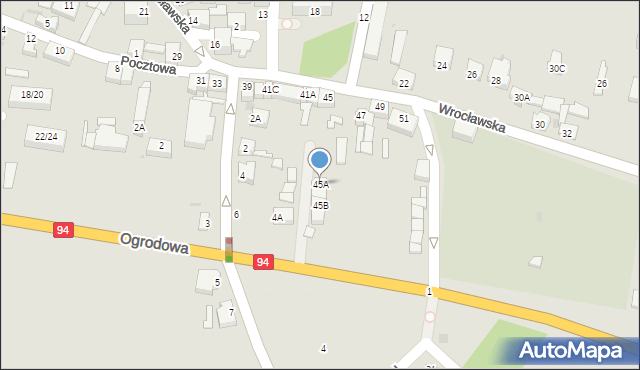 Prochowice, Wrocławska, 45A, mapa Prochowice