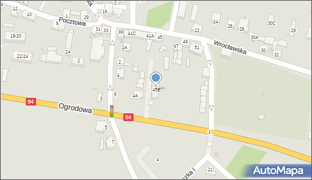 Prochowice, Wrocławska, 45B, mapa Prochowice