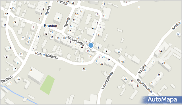 Prusice, Wrocławska, 17, mapa Prusice