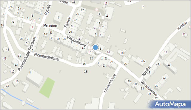 Prusice, Wrocławska, 19, mapa Prusice