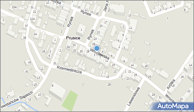 Prusice, Wrocławska, 5, mapa Prusice