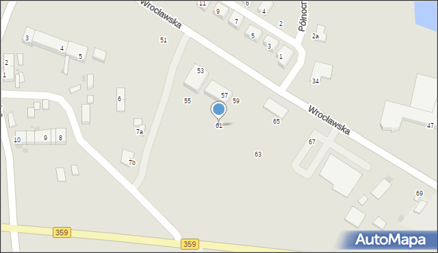 Prusice, Wrocławska, 61, mapa Prusice