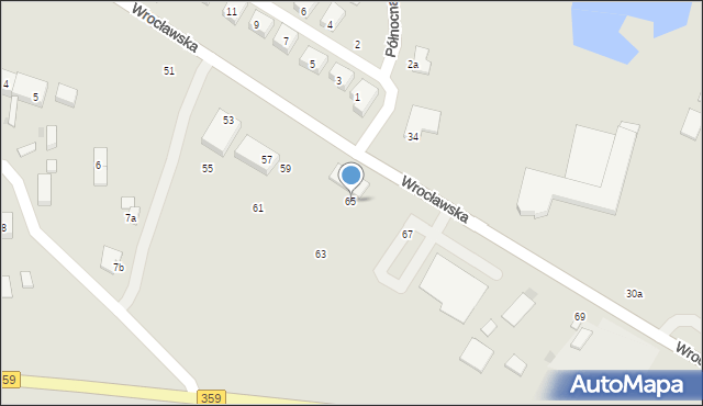 Prusice, Wrocławska, 65, mapa Prusice