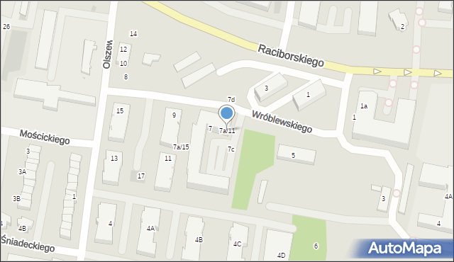 Pruszcz Gdański, Wróblewskiego Zygmunta, gen., 7a/11, mapa Pruszcz Gdański