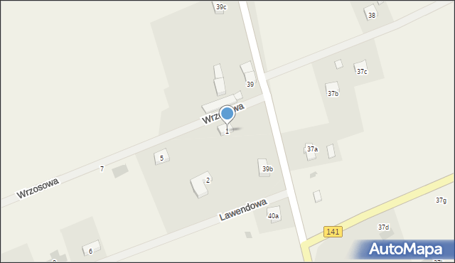 Przemocze, Wrzosowa, 1, mapa Przemocze