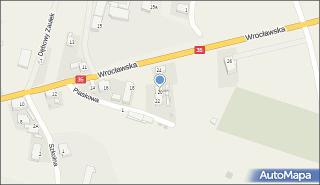 Pszenno, Wrocławska, 20, mapa Pszenno