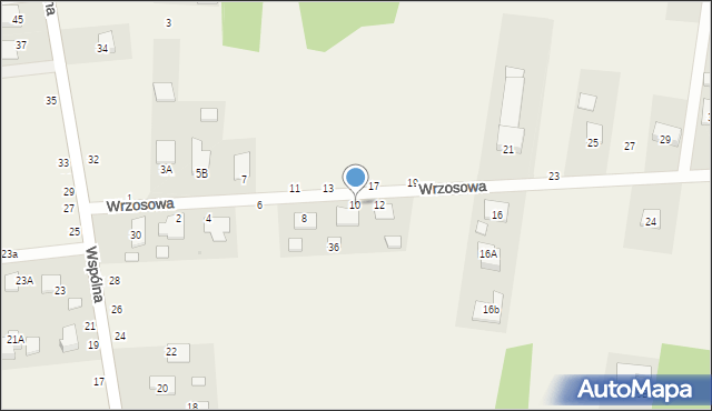 Pysznica, Wrzosowa, 10, mapa Pysznica