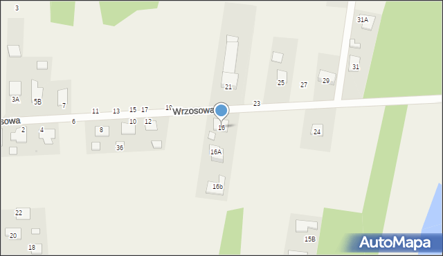 Pysznica, Wrzosowa, 16, mapa Pysznica