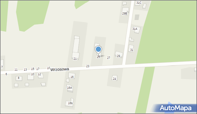 Pysznica, Wrzosowa, 25, mapa Pysznica