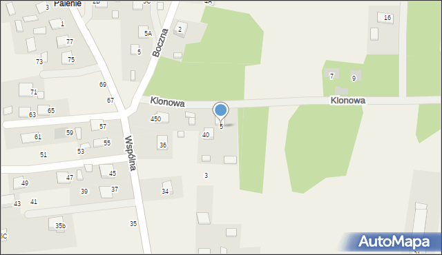 Pysznica, Wrzosowa, 5, mapa Pysznica