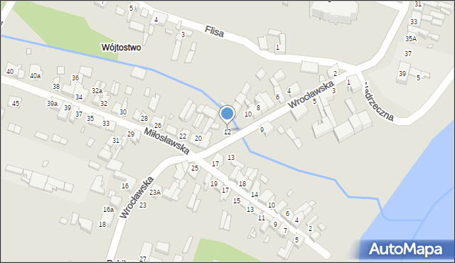 Pyzdry, Wrocławska, 12, mapa Pyzdry