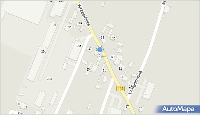 Pyzdry, Wrzesińska, 23, mapa Pyzdry