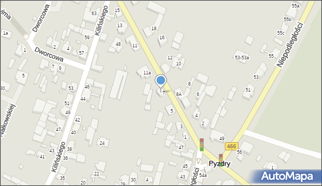 Pyzdry, Wrzesińska, 9, mapa Pyzdry