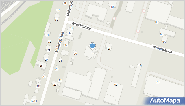 Radom, Wrocławska, 9, mapa Radomia