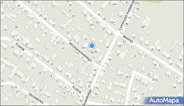 Radom, Wrześniowskiego Augusta, 6, mapa Radomia