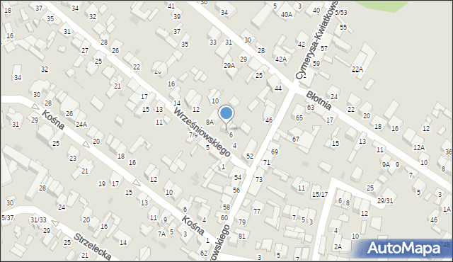 Radom, Wrześniowskiego Augusta, 6A, mapa Radomia