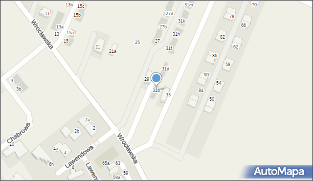 Radomierzyce, Wrocławska, 31b, mapa Radomierzyce