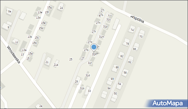 Radomierzyce, Wrocławska, 31h, mapa Radomierzyce