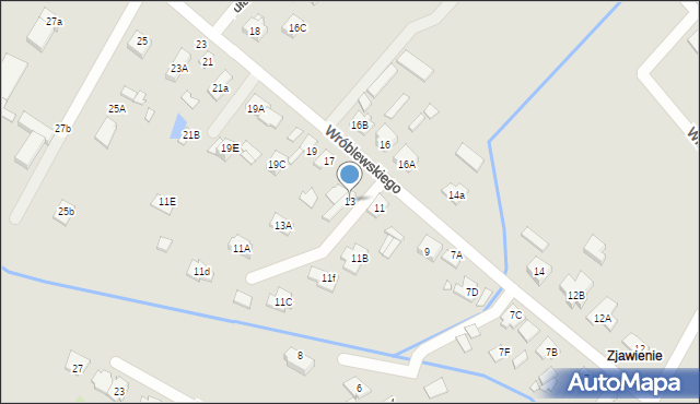 Radzymin, Wróblewskiego Zygmunta, gen., 13, mapa Radzymin