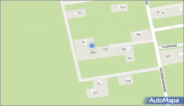 Radzymin, Wróblewskiego Zygmunta, gen., 53G, mapa Radzymin