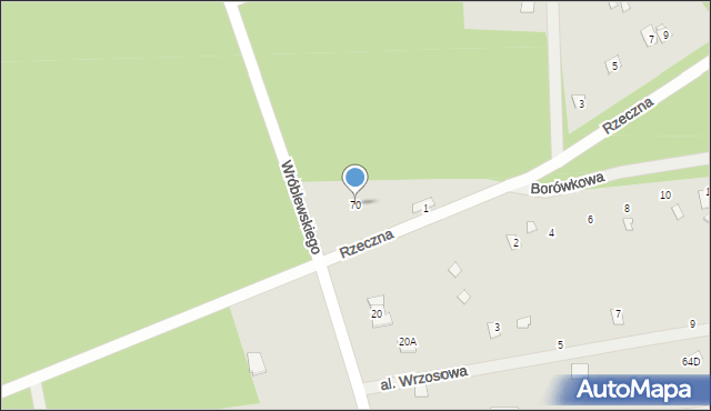 Radzymin, Wróblewskiego Zygmunta, gen., 70, mapa Radzymin