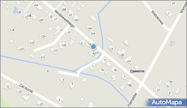 Radzymin, Wróblewskiego Zygmunta, gen., 7D, mapa Radzymin