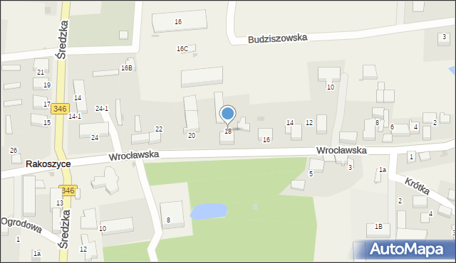 Rakoszyce, Wrocławska, 18, mapa Rakoszyce