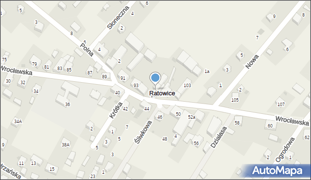 Ratowice, Wrocławska, 99, mapa Ratowice