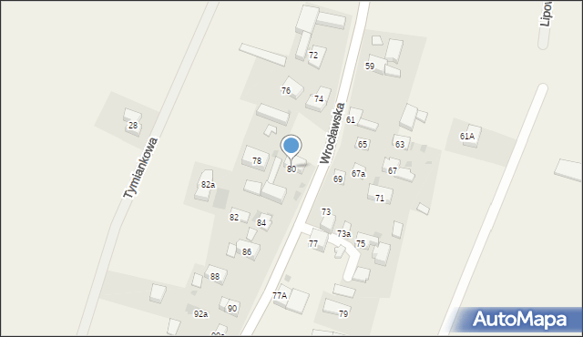 Rogów Sobócki, Wrocławska, 80, mapa Rogów Sobócki