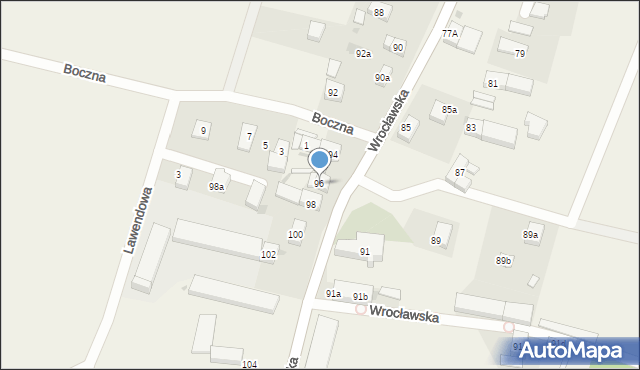 Rogów Sobócki, Wrocławska, 96, mapa Rogów Sobócki