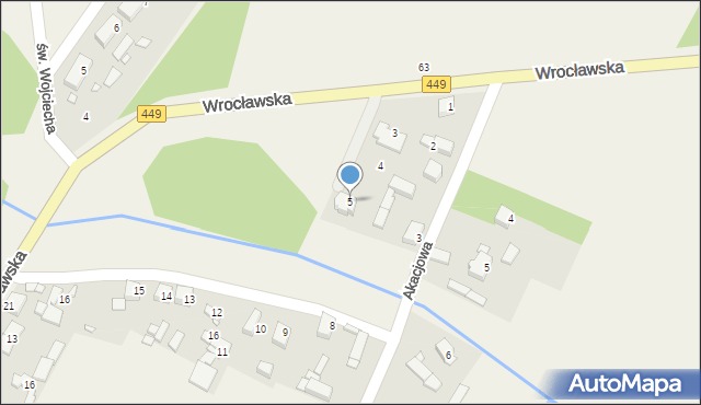 Rojów, Wrocławska, 5, mapa Rojów