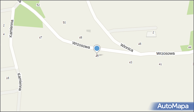 Rybna, Wrzosowa, 45, mapa Rybna