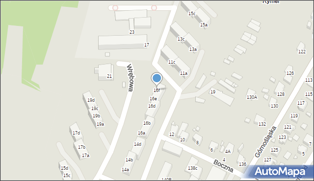 Rybnik, Wrębowa, 16f, mapa Rybnika