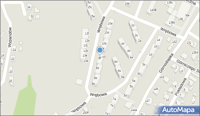 Rybnik, Wrębowa, 8f, mapa Rybnika