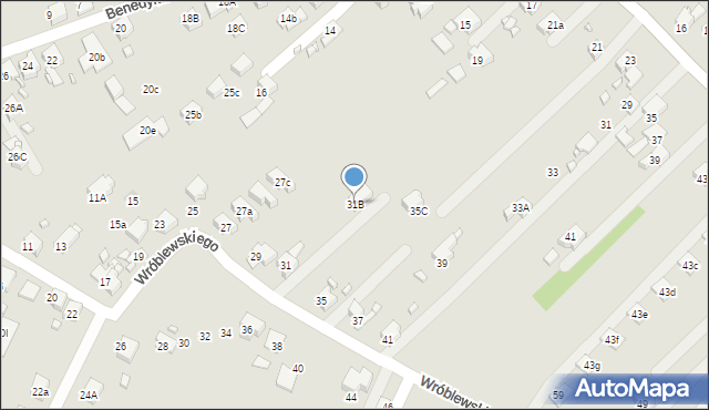 Rydułtowy, Wróblewskiego Walerego, gen., 31B, mapa Rydułtowy