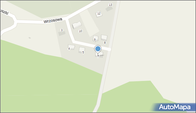 Rzepnica, Wrzosowa, 7, mapa Rzepnica